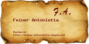 Feiner Antonietta névjegykártya